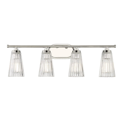 4 Light Bathroom Vanity Light, Nickel
