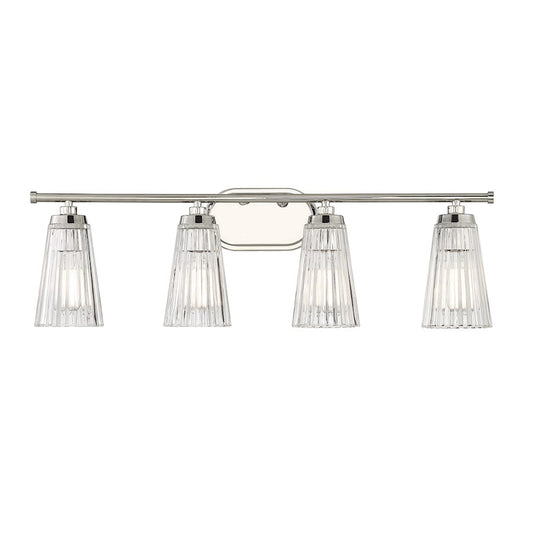 4 Light Bathroom Vanity Light, Nickel