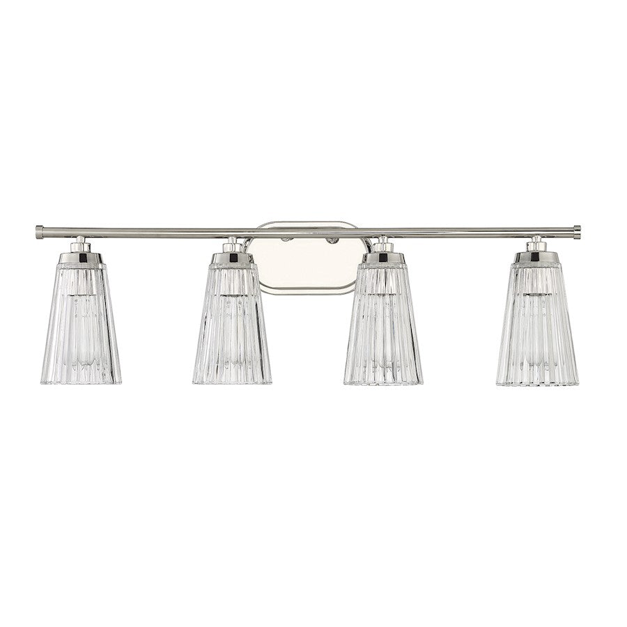 4 Light Bathroom Vanity Light, Nickel