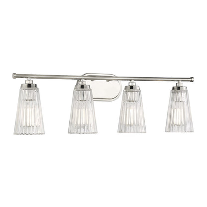 4 Light Bathroom Vanity Light, Nickel