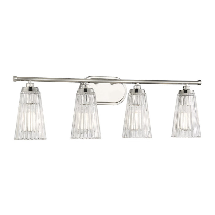 Savoy House Chantilly 4Lt Bathroom Vanity Light, Nickel