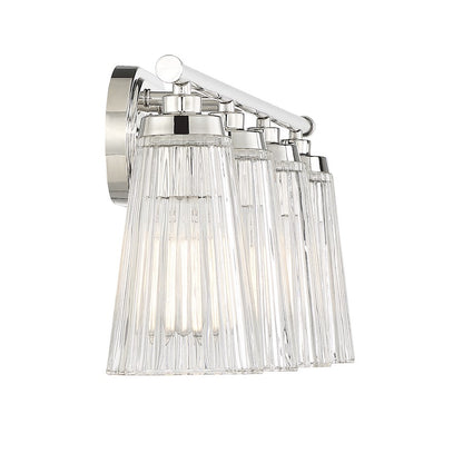 4 Light Bathroom Vanity Light, Nickel