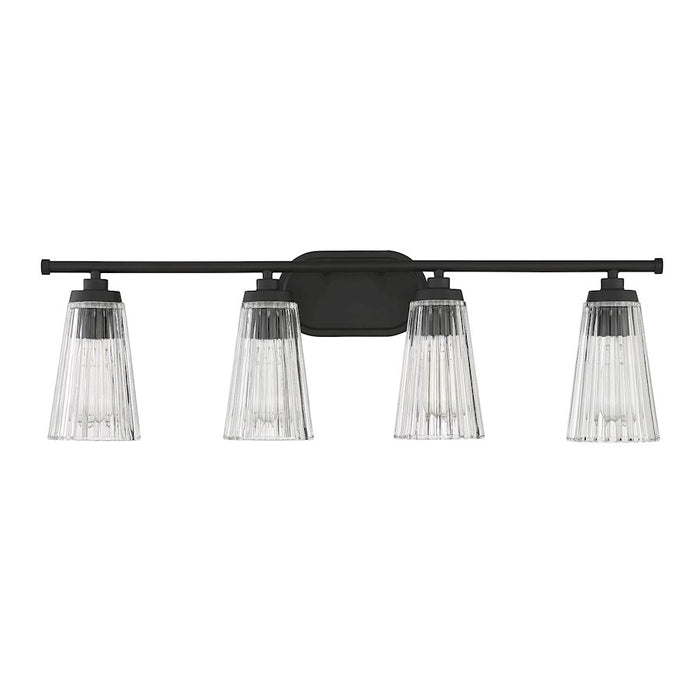 Savoy House Chantilly 4-Light Bathroom Vanity Light, Matte Black