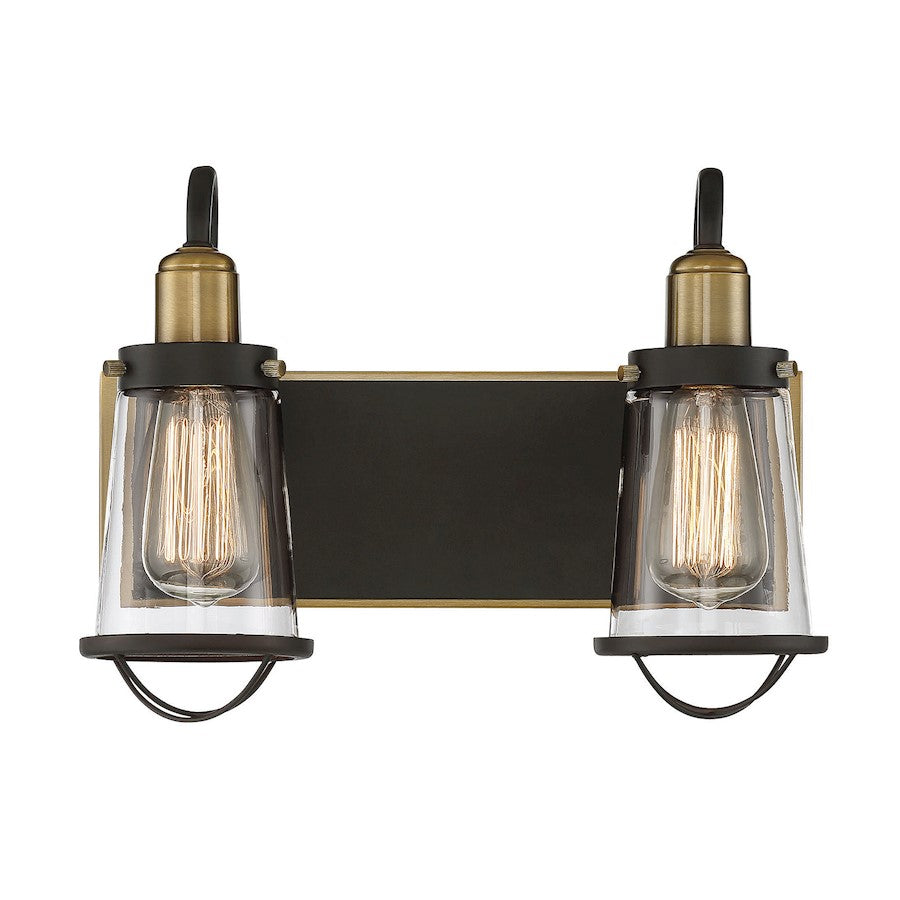 Savoy House Lansing 2Lt Bathroom Vanity Light, Bronze/Brass - 8-1780-2-79