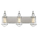 Savoy House Lansing 3Lt Bathroom Vanity Light, Nickel/ Nickel - 8-1780-3-111