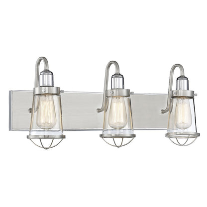 3 Light Bathroom Vanity Light, Nickel