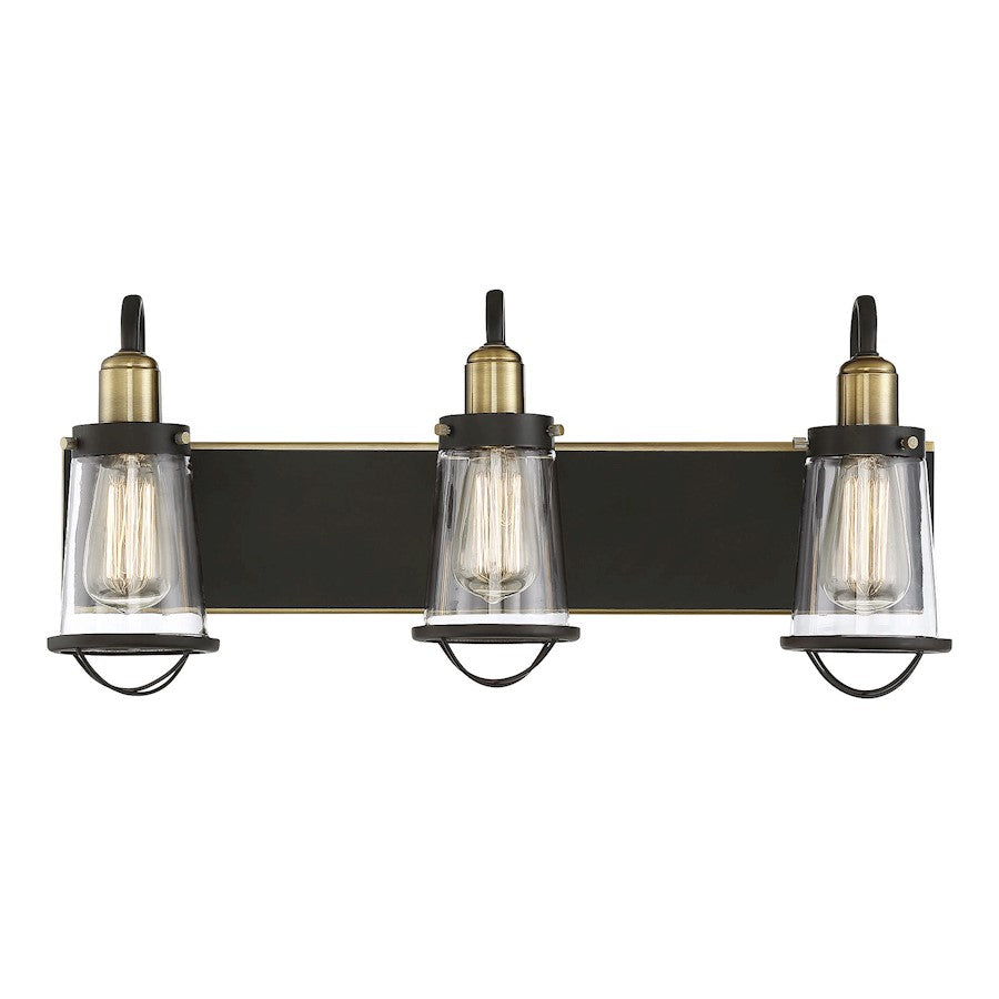 Savoy House Lansing 3Lt Bathroom Vanity Light, Bronze/Brass - 8-1780-3-79