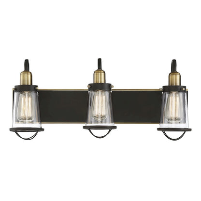 Savoy House Lansing 3Lt Bathroom Vanity Light, Bronze/Brass - 8-1780-3-79