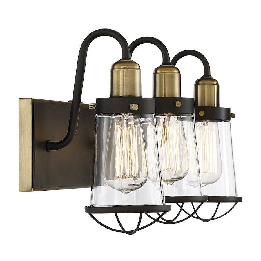 3 Light Bathroom Vanity Light, Bronze