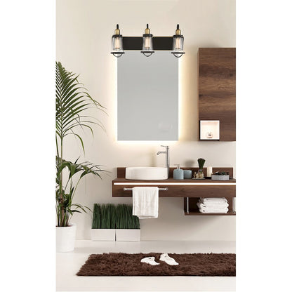 3 Light Bathroom Vanity Light, Bronze