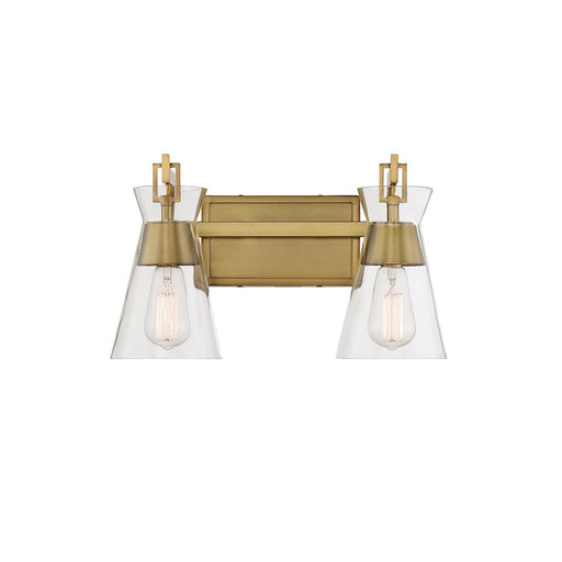 Savoy House Lakewood 2-Light Bathroom Vanity Light, Warm Brass - 8-1830-2-322