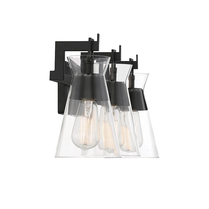 Savoy House Lakewood 3-Light Bathroom Vanity Light, Matte Black