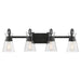 Savoy House Lakewood 4-Light Bathroom Vanity Light, Matte Black - 8-1830-4-BK