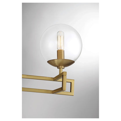 3 Light Bathroom Vanity Light, Warm Brass