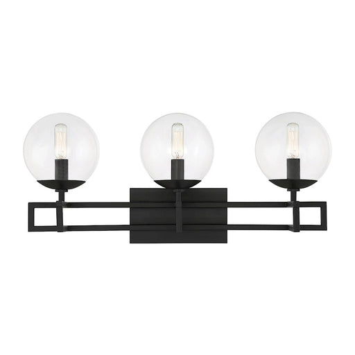 Savoy House Crosby 3-Light Bathroom Vanity Light, Matte Black - 8-1860-3-BK