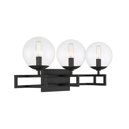 Crosby 3-Light Bathroom Vanity Light, Matte Black