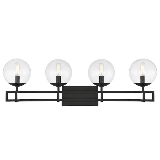 Savoy House Crosby 4-Light Bathroom Vanity Light, Matte Black - 8-1860-4-BK