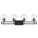 Savoy House Crosby 4-Light Bathroom Vanity Light, Matte Black - 8-1860-4-BK