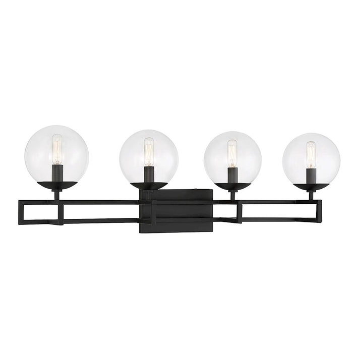 Savoy House Crosby 4-Light Bathroom Vanity Light, Matte Black