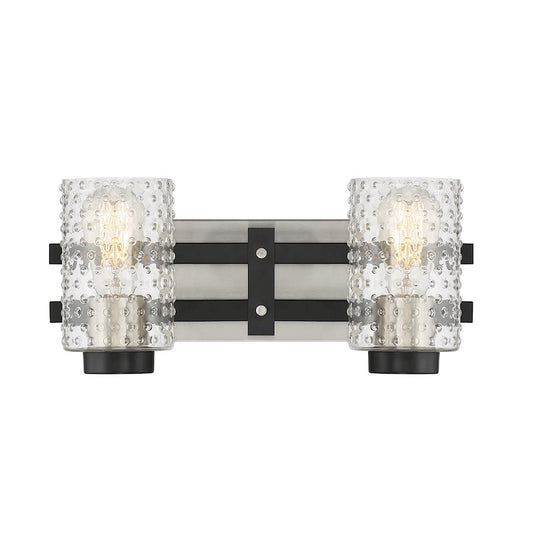 2 Light Bathroom Vanity Light, Black