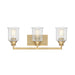 Savoy House Hampton 3-Light Bathroom Vanity Light, Warm Brass - 8-1972-3-322