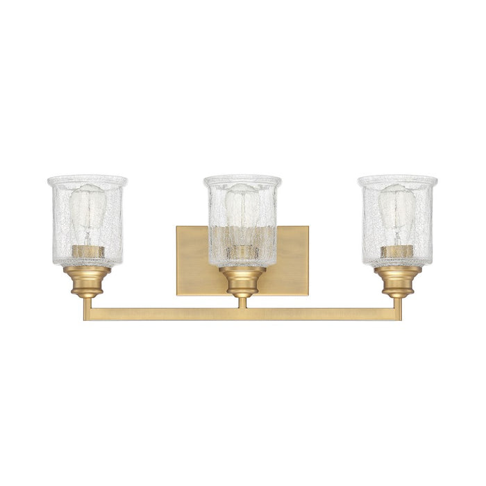 Savoy House Hampton 3-Light Bathroom Vanity Light, Warm Brass