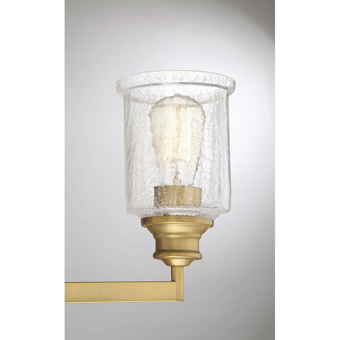 Savoy House Hampton 3-Light Bathroom Vanity Light, Warm Brass