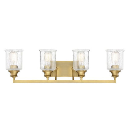 Savoy House Hampton 4-Light Bathroom Vanity Light, Warm Brass - 8-1972-4-322