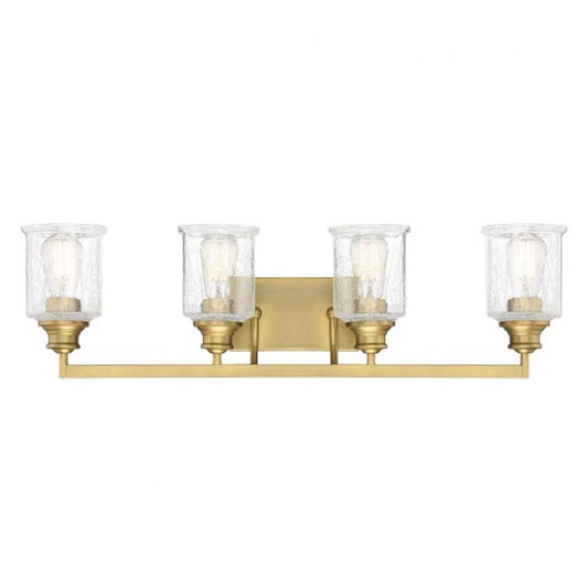 Savoy House Hampton 4-Light Bathroom Vanity Light, Warm Brass - 8-1972-4-322