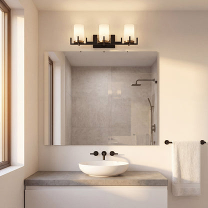 3 Light Bathroom Vanity Light, Black
