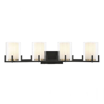 4 Light Bathroom Vanity Light, Black