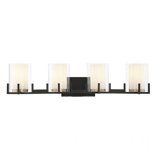 4 Light Bathroom Vanity Light, Black