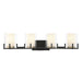 Savoy House Eaton 4Lt Bathroom Vanity Light, Black/Brass - 8-1977-4-143