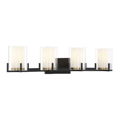 4 Light Bathroom Vanity Light, Black