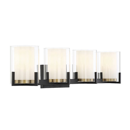 4 Light Bathroom Vanity Light, Black