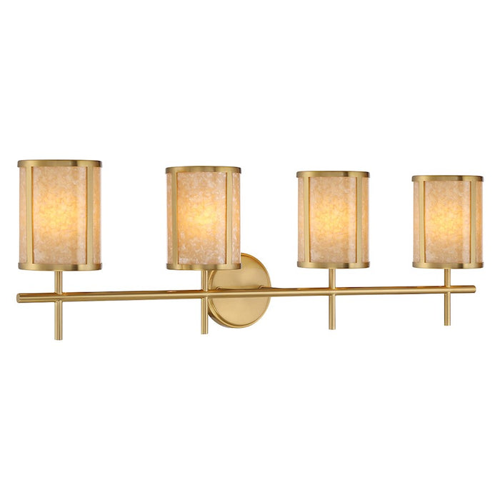 Savoy House Camden 4-Light Bathroom Vanity Light, Warm Brass