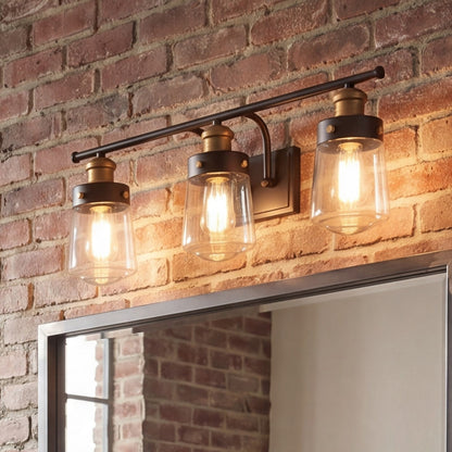 3 Light Bathroom Vanity Light, Black