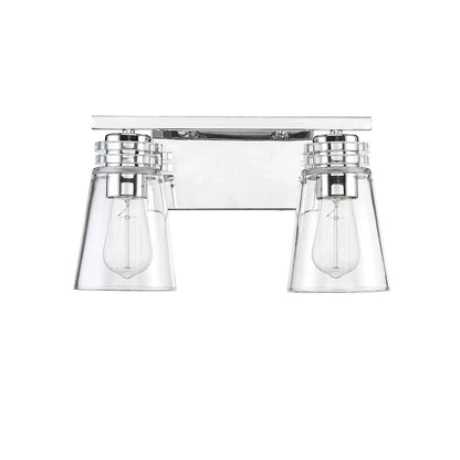 Brannon 2 Light Bathroom Vanity Light, Nickel