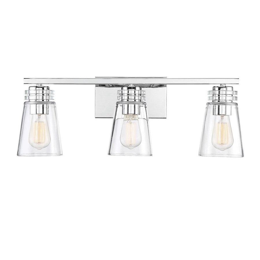 Savoy House Brannon 3Lt Bathroom Vanity Light, Nickel - 8-2148-3-109