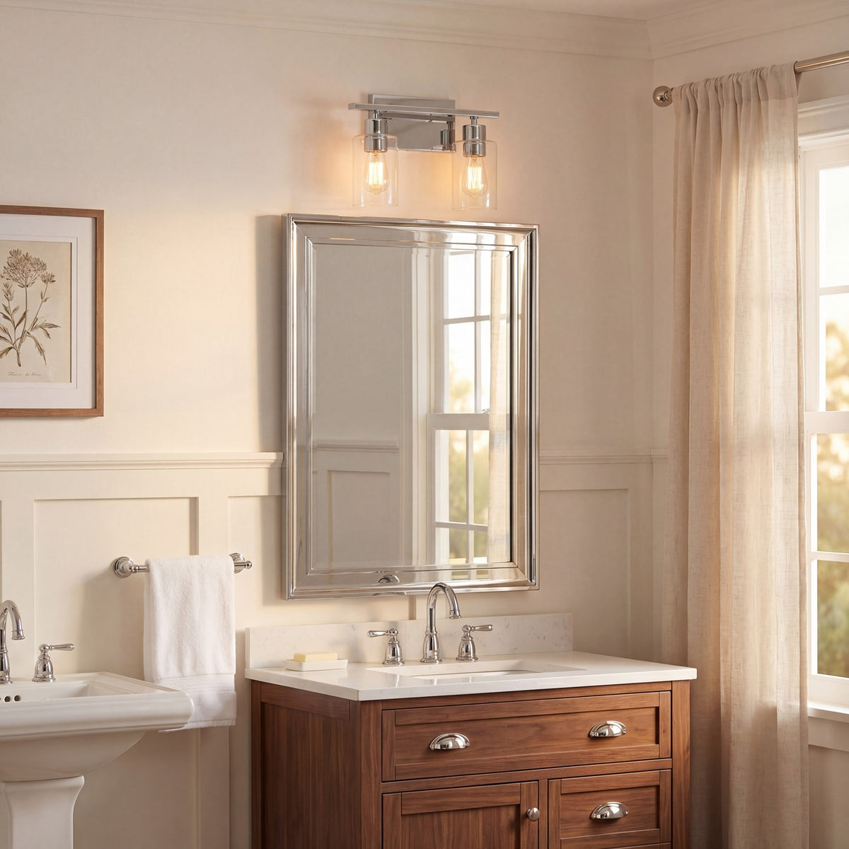 Bathroom Vanity Light, Polished Chrome