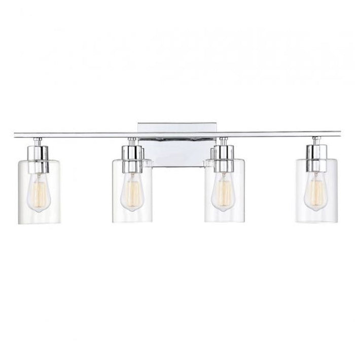 Savoy House Lambert 4-Light Bathroom Vanity Light, Polished Chrome - 8-2149-4-11