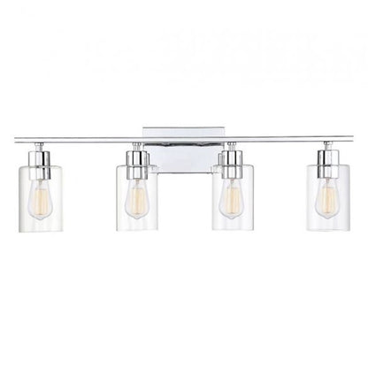 4 Light Bathroom Vanity Light, Polished Chrome