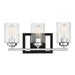 Savoy House Redmond 3Lt Bathroom Vanity Light, Black/ Chrome - 8-2154-3-67