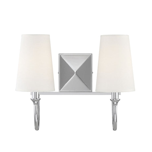 2 Light Bathroom Vanity Light, Nickel