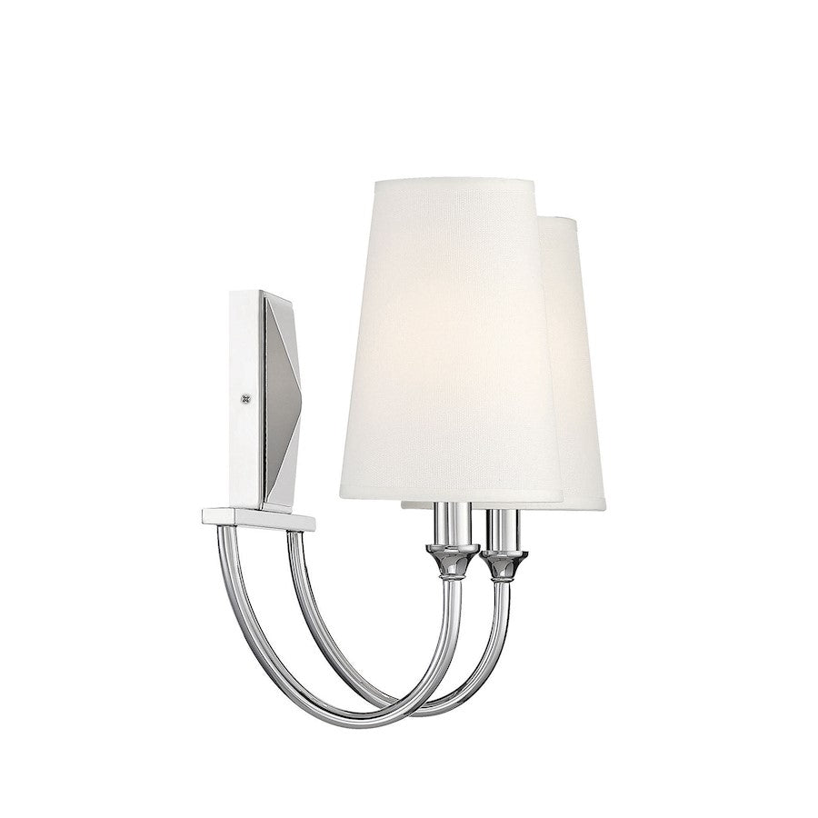 2 Light Bathroom Vanity Light, Nickel