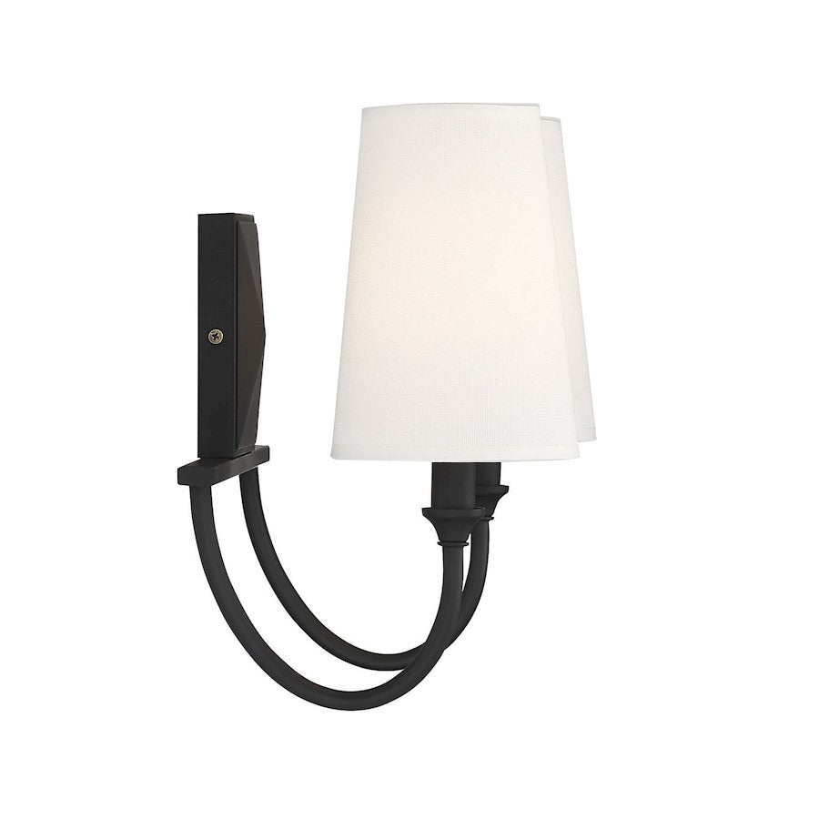 Cameron 2-Light Bathroom Vanity Light, Matte Black