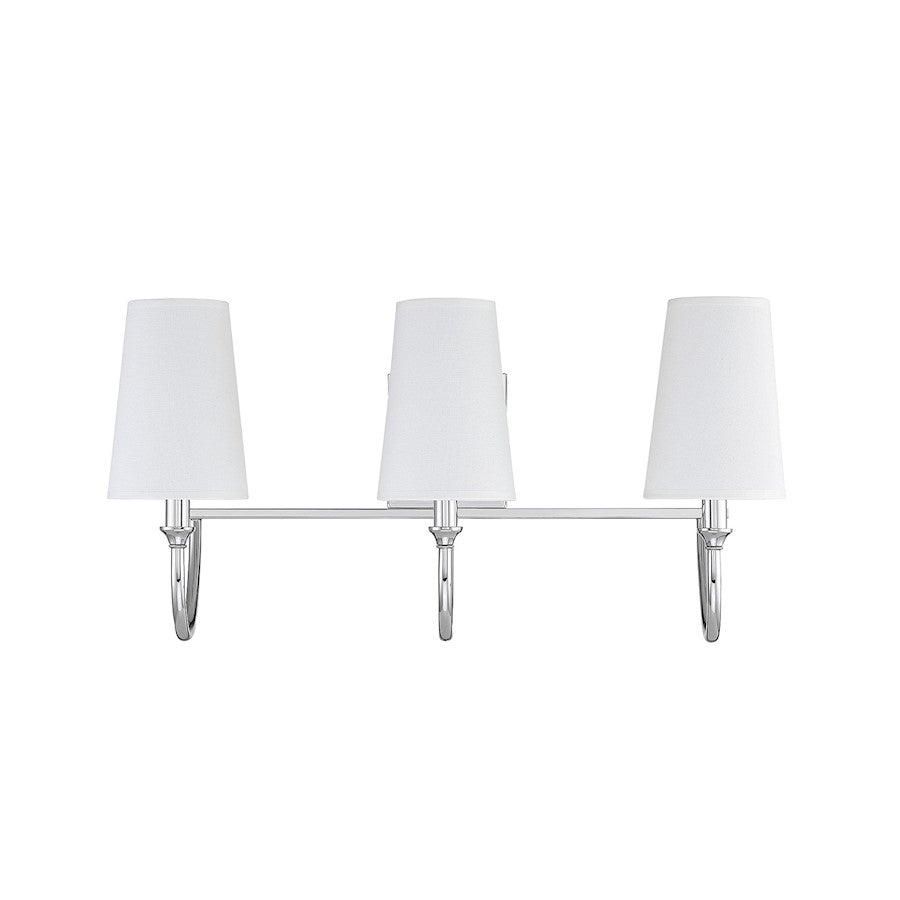 3 Light Bathroom Vanity Light, Nickel