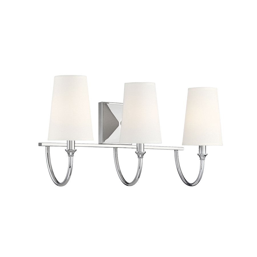 3 Light Bathroom Vanity Light, Nickel