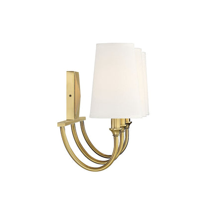 3 Light Bathroom Vanity Light, Warm Brass