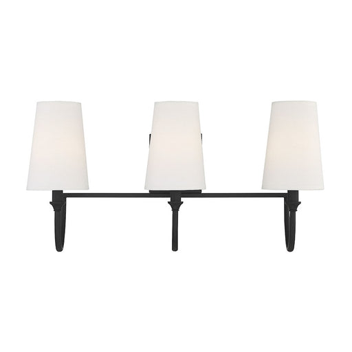 Savoy House Cameron 3-Light Bathroom Vanity Light, Matte Black - 8-2542-3-89